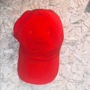 Red Cotton Nike Hat